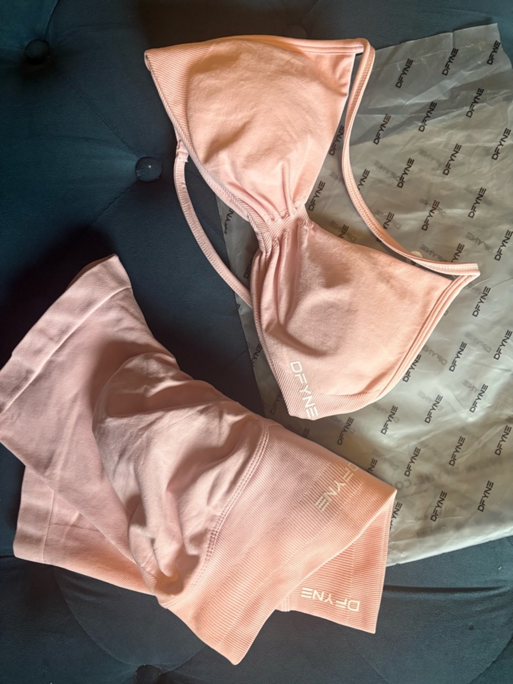DFYNE Pink IMPACT BRA and Shorts Set